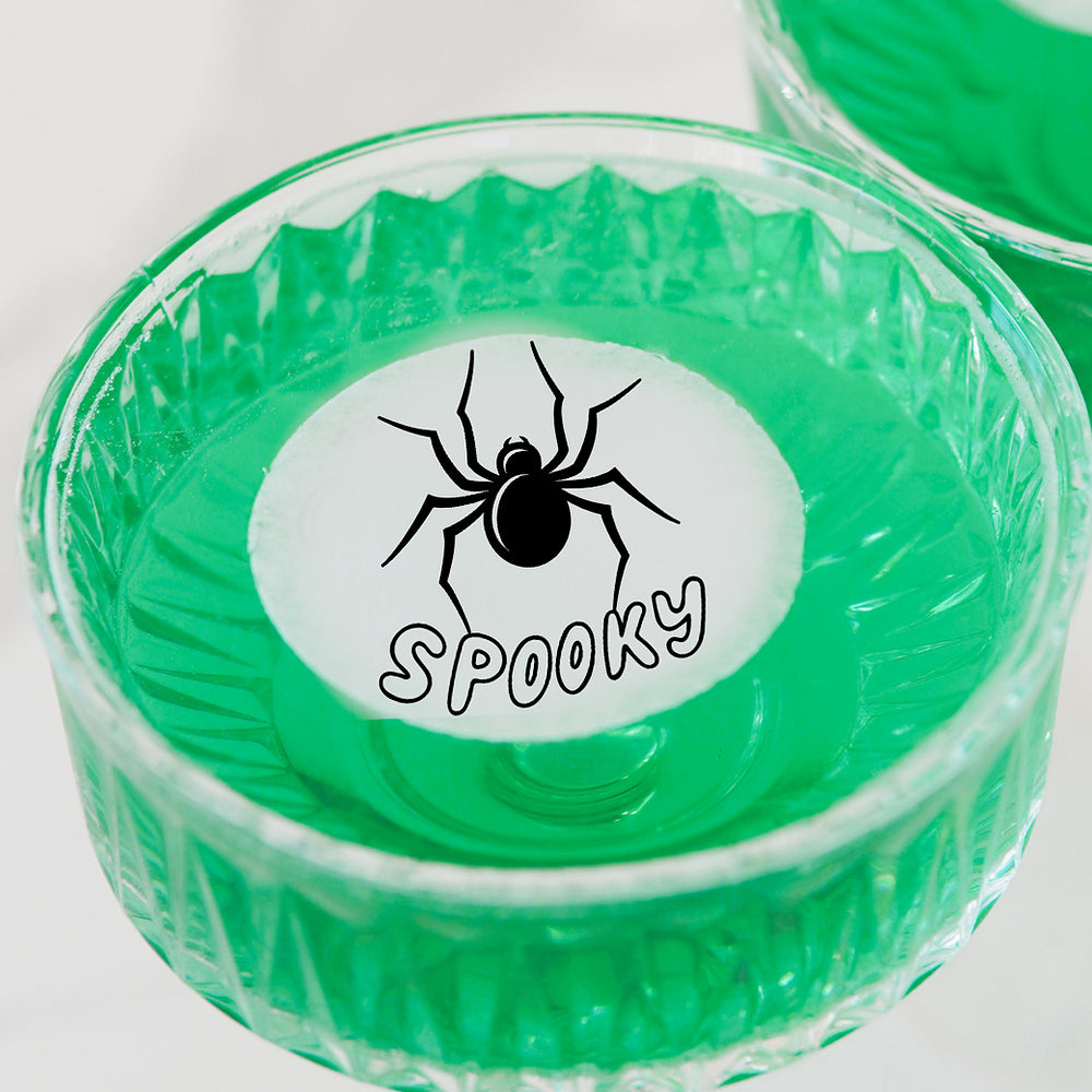 50 Edible Spooky Spider Cocktail Toppers, 50 Edible Halloween Party Beverage Drink Garnish